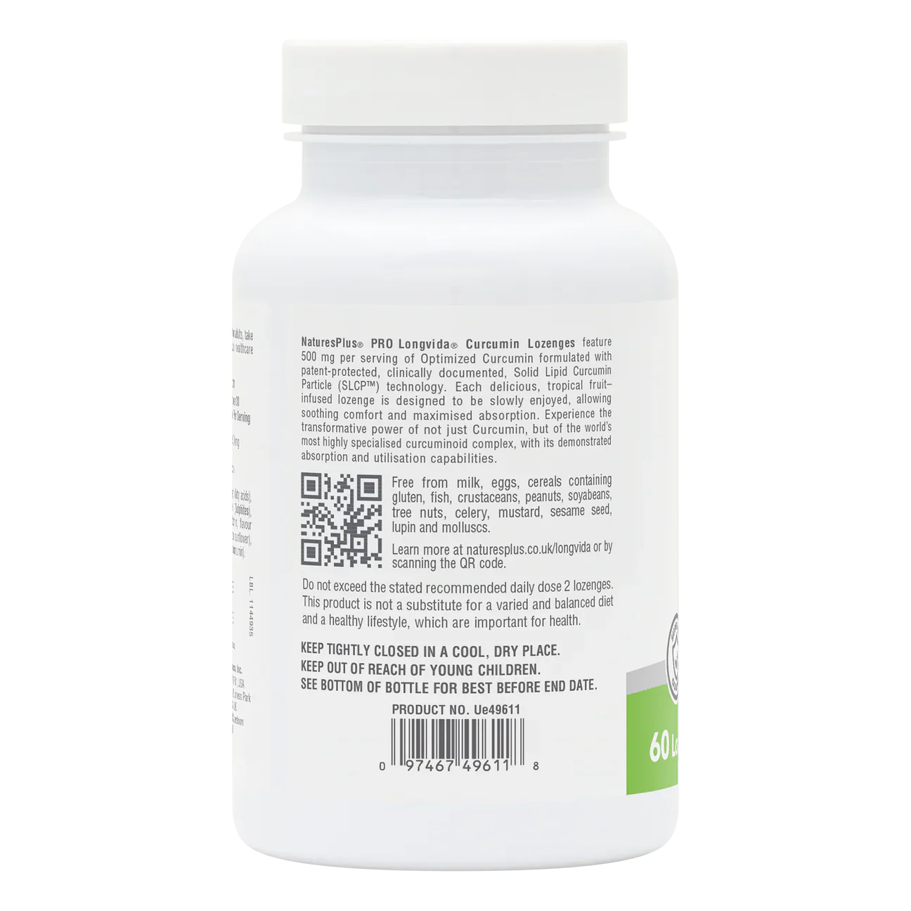 Natures Plus Curcumin 500mg 60 Lozenges