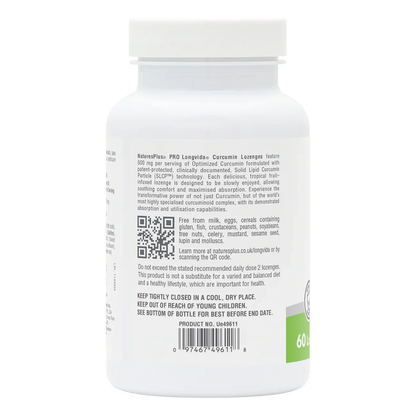 Natures Plus Curcumin 500mg 60 Lozenges