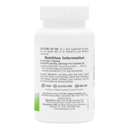 Natures Plus Curcumin 500mg
