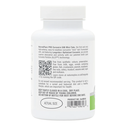 Natures Plus Curcumin 500mg  60 Mini-Tablets