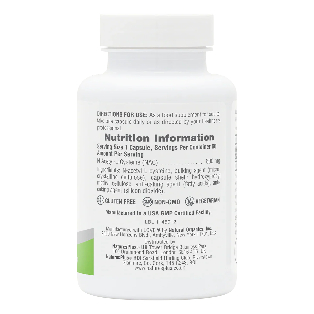 Natures Plus Nac 600mg 60 Capsules