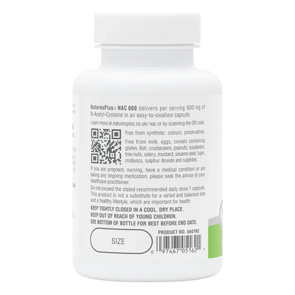 Natures Plus Nac 600mg 60 Capsules