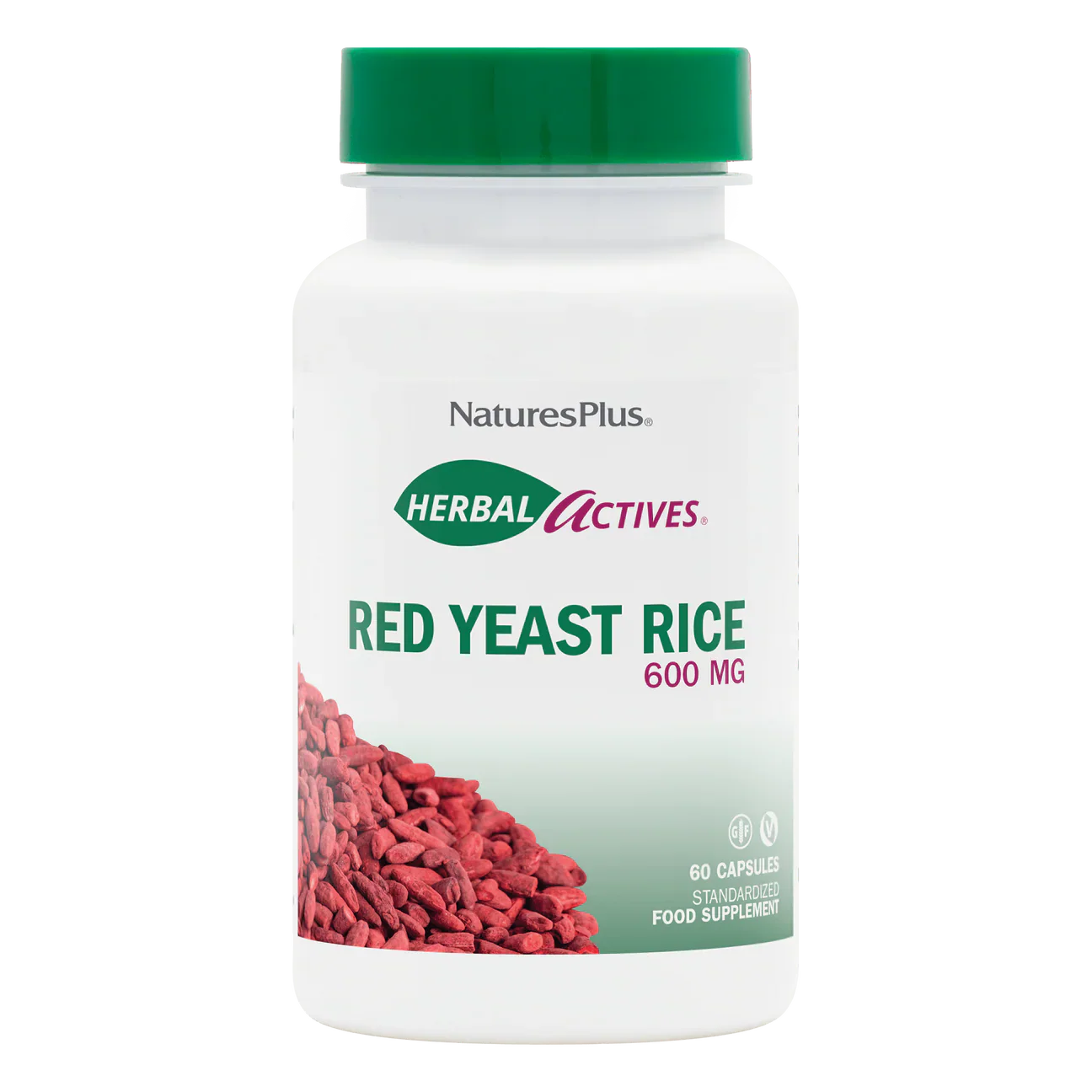 Natures Plus Herbal Actives Red Yeast Rice 600mg