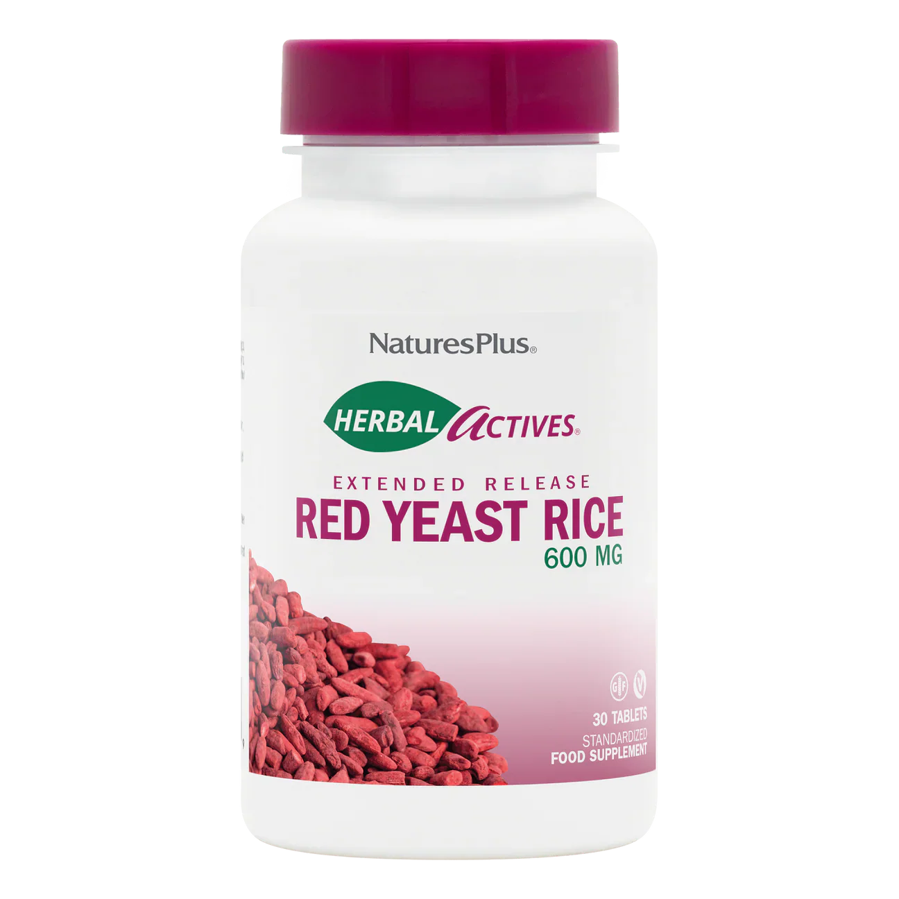Natures Plus Herbal Actives Extended Release Red Yeast Rice 600mg