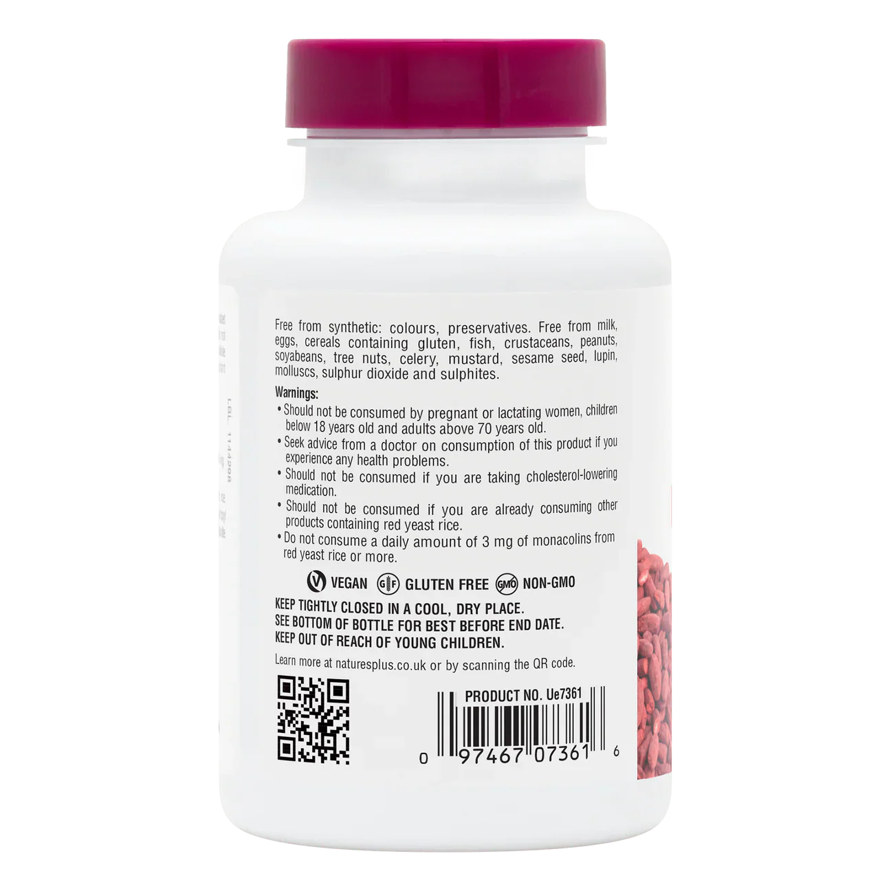Natures Plus Herbal Actives Extended Release Red Yeast Rice 600mg