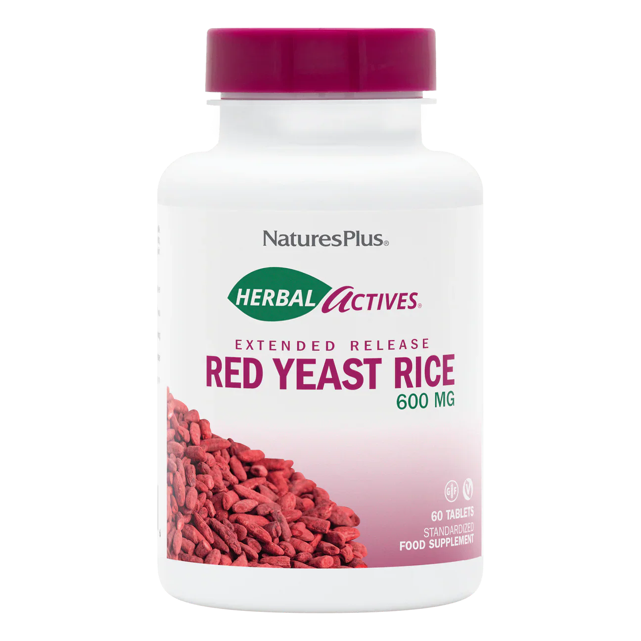 Natures Plus Herbal Actives Extended Release Red Yeast Rice 600mg