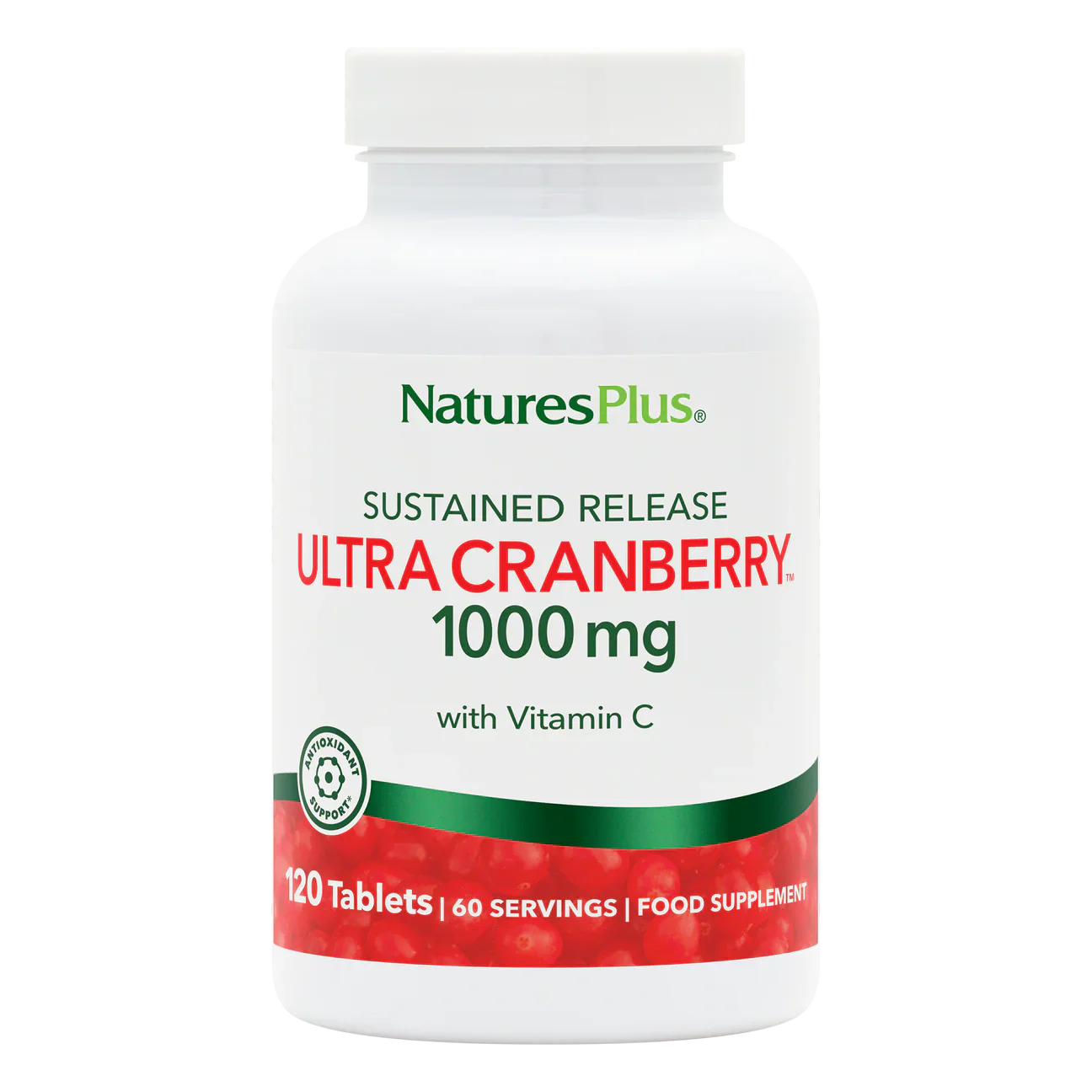 Natures Plus Ultra Cranberry 1000mg Sustained Release 120 Tablets