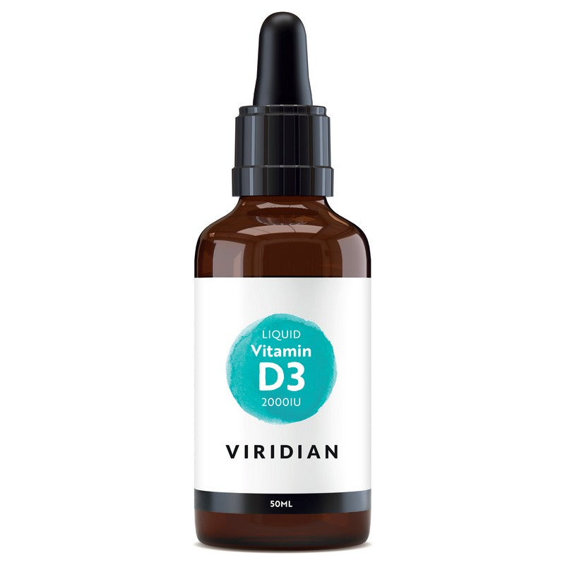 Viridian Liquid Vitamin D3 2000iu 50ml Liquid Drops
