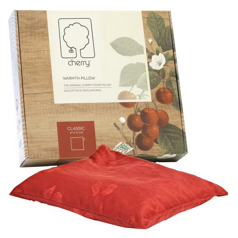 Inatura Cherry Cherry Warmth Pillow - The Original Stone Pillow - Classic Square 27cm x 27cm