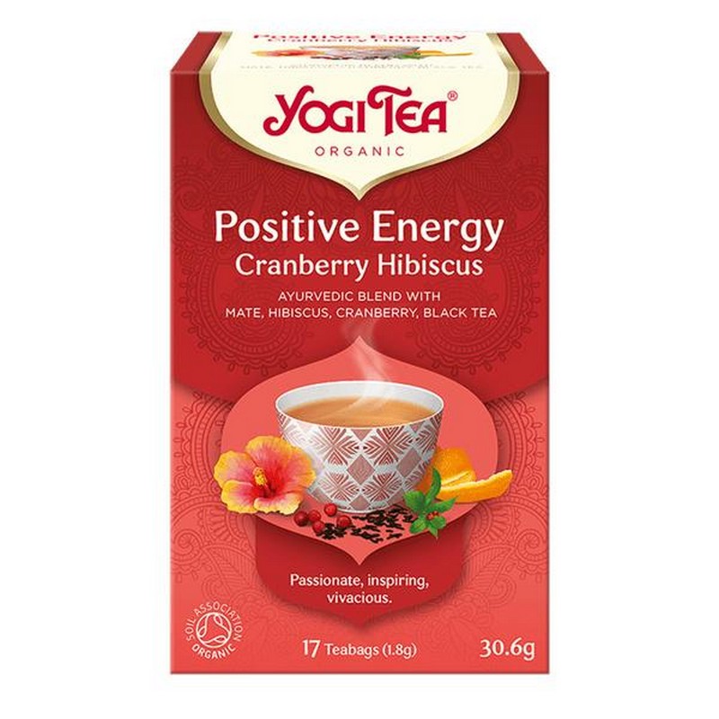 Yogi Tea Positive Energy Cranberry Hibiscus 17 Teabagss
