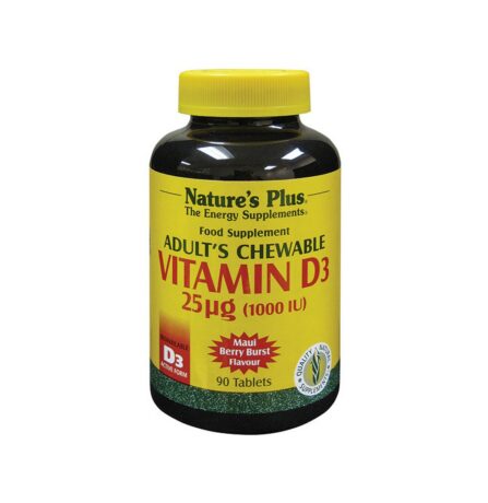 Nature's Plus Adult Vitamin D3 1000IU 90 Chewables