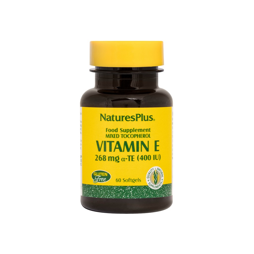 Nature's Plus Vitamin E Mixed Tocopherol 400IU 60 Softgels