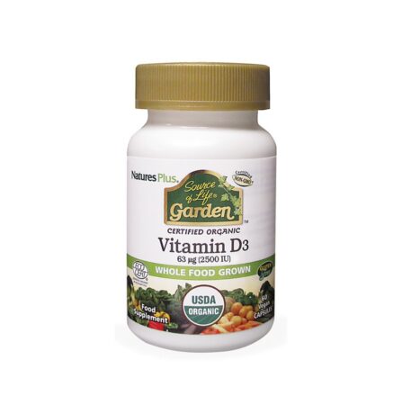 Nature's Plus Source Of Life Garden Organic Vitamin D3 2500IU 60 Capsules
