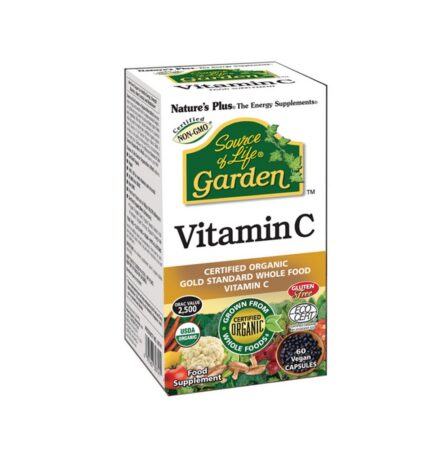 Nature's Plus Source Of Life Garden Organic Vitamin C 500mg 60 Capsules