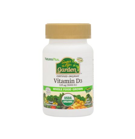 Nature's Plus Source Of Life Garden Organic Vitamin D3 5000IU 60 Capsules