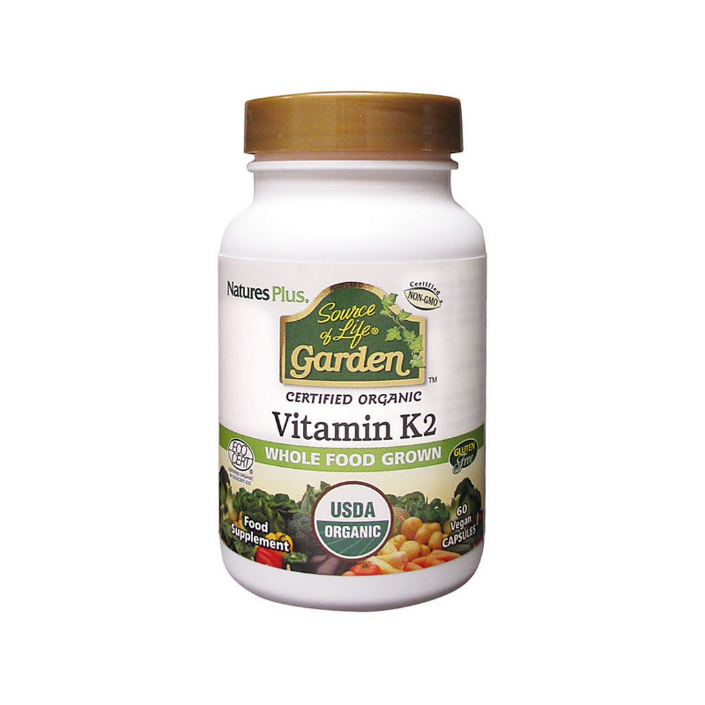 Nature's Plus Source Of Life Garden Organic Vitamin K2 120mcg 60 Capsules