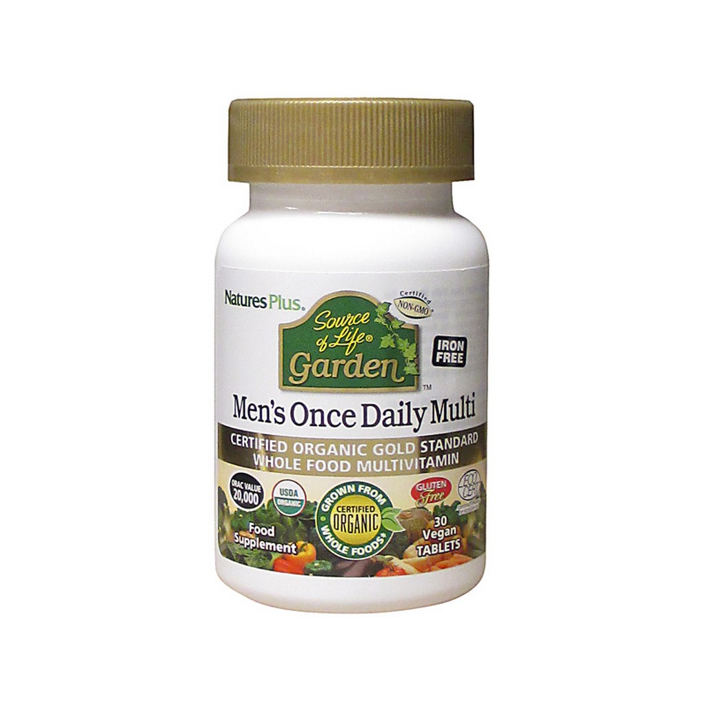 Nature's Plus Source Of Life Garden Organic Mens Daily 30 Tablets
