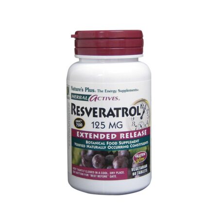Nature's Plus Resveratrol Extended Release 125mg 60 Tablets