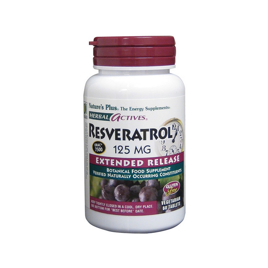 Nature's Plus Resveratrol Extended Release 125mg 60 Tablets