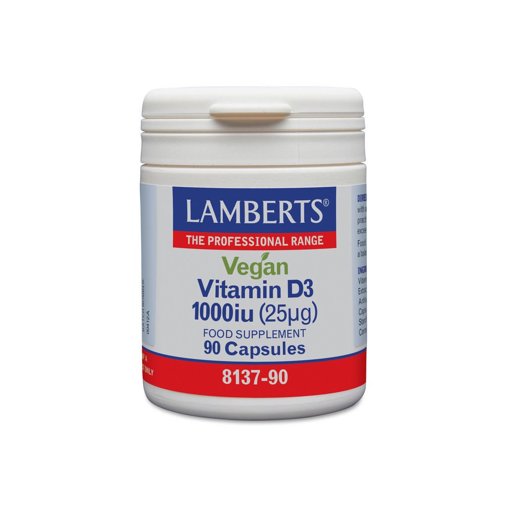 Lamberts Vegan Vitamin D3 1000Iu 90 Capsules