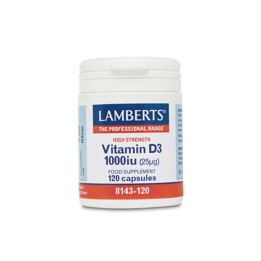 Lamberts Vitamin D3 1000 I.U. (25µg) 120 Capsules