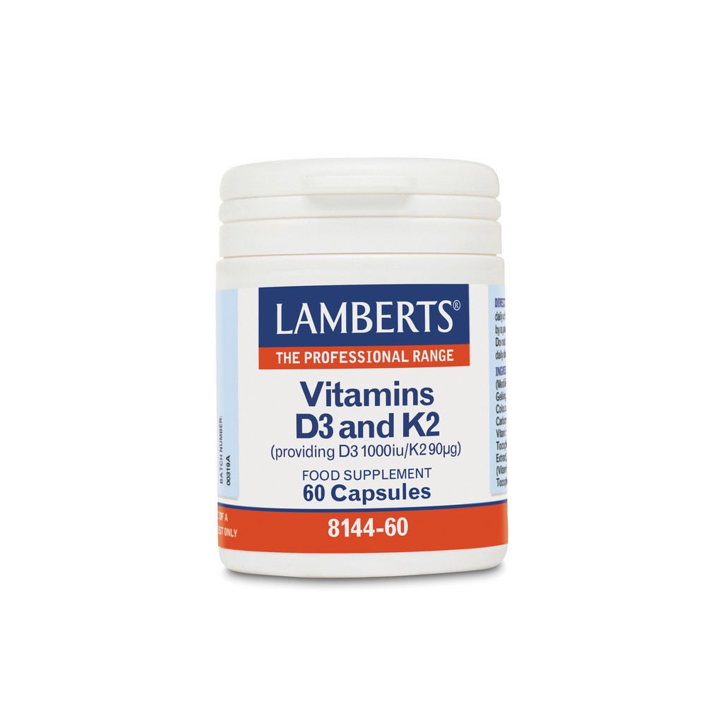 Lamberts Vitamins D3 1000Iu and K2 90µg 60 Capsules