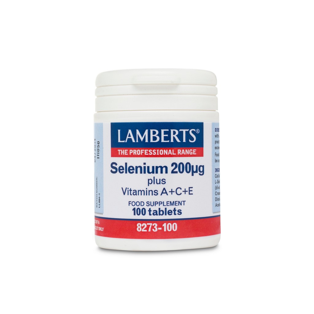 Lamberts Selenium 200µg + Vitamins A + C + E 100 Tablets