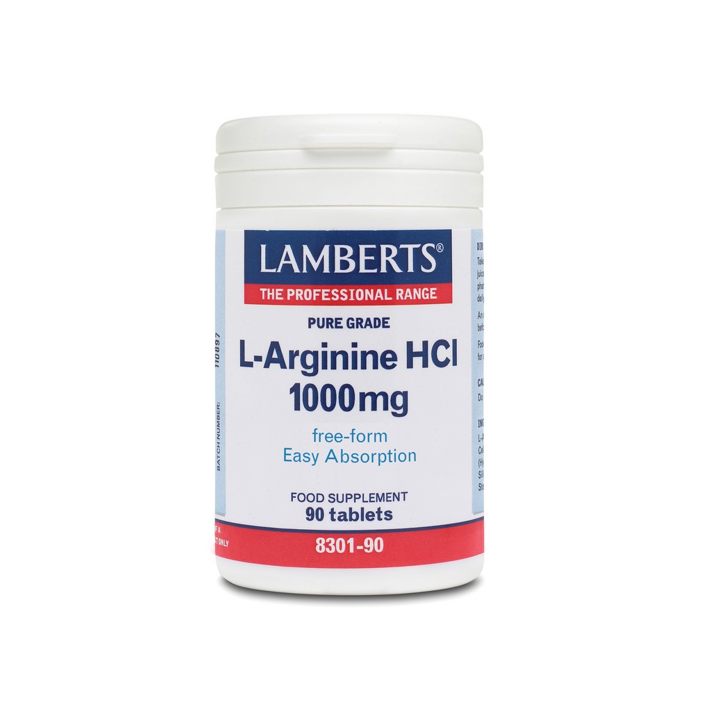 Lamberts L-Arginine HCl 1000µg 90 Tablets