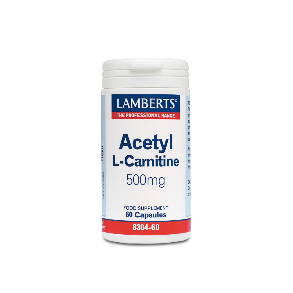 Lamberts Acetyl L-Carnitine 500µg 60 Capsules