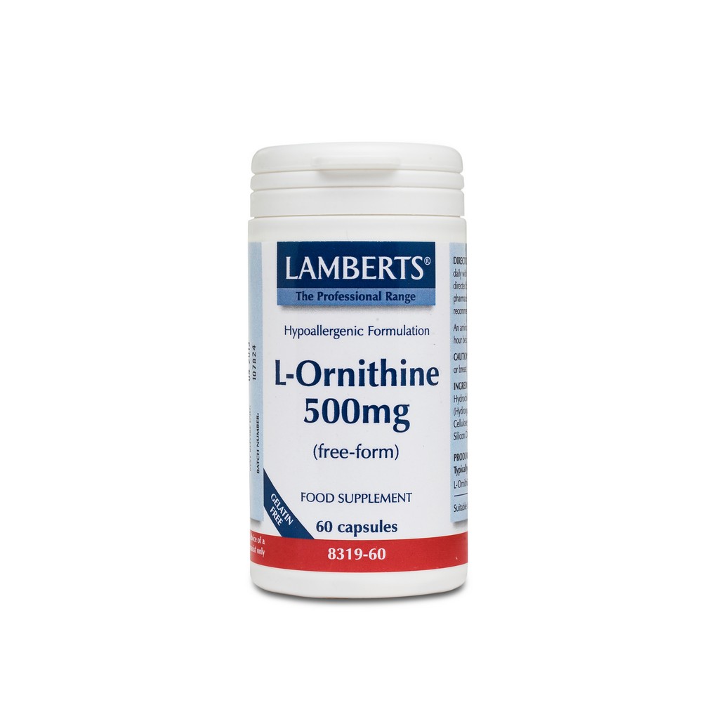 Lamberts L-Ornithine 500µg 60 Capsules