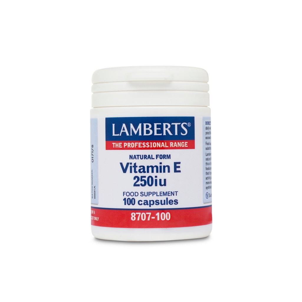 Lamberts Natural Vitamin E 250 I.U. 100 Capsules