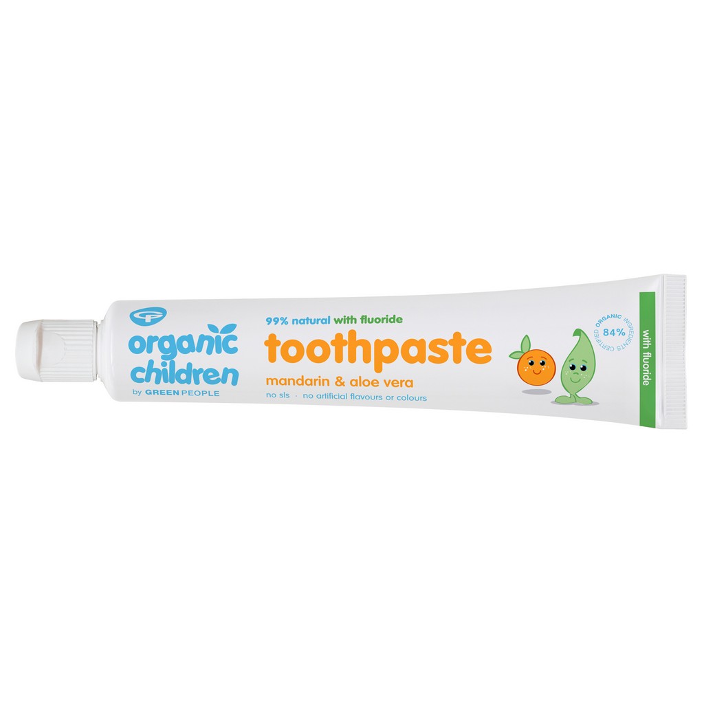 Green People Organic Children Mandarin & Aloe Vera Toothpaste with Fluoride