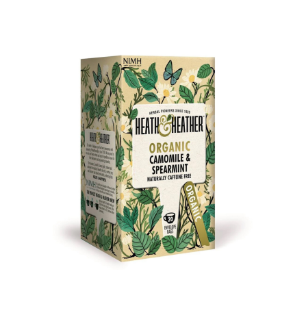 Heath & Heather Organic Camomile & Spearmint 20 Tea Bags