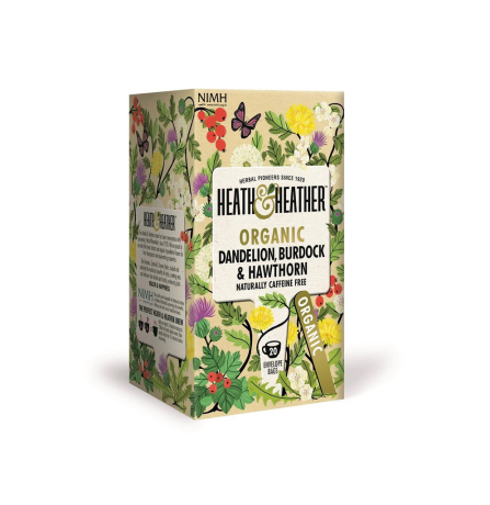 Heath & Heather Organic Dandelion, Burdock & Hawthorn 20 Tea Bags