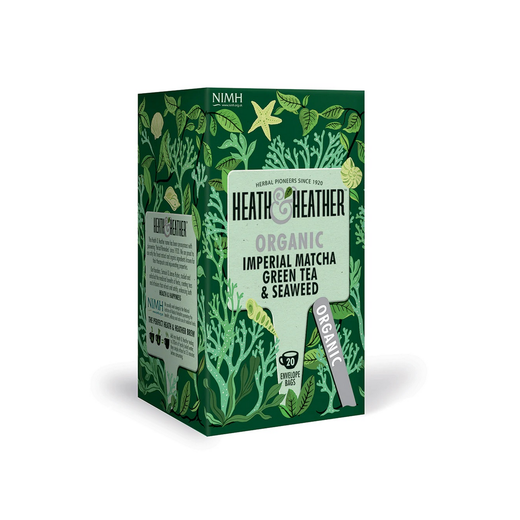 Heath & Heather Organic Super Green Tea Matcha & Seaweed 20 Tea Bags