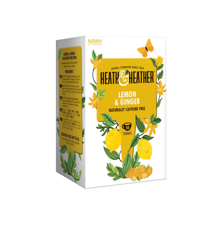 Heath & Heather Lemon & Ginger 50 Tea Bags