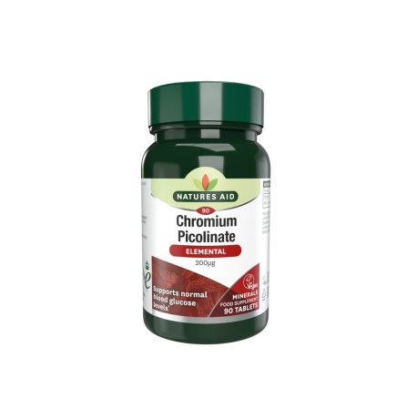 Natures Aid Chromium Picolinate 200µg elemental 90 Tablets