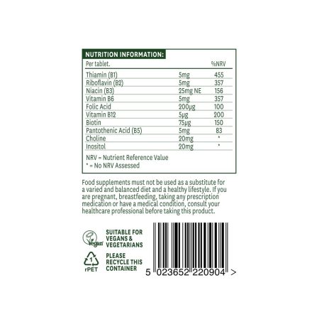 Natures Aid Vitamin B Complex 90 Tablets - Image 3