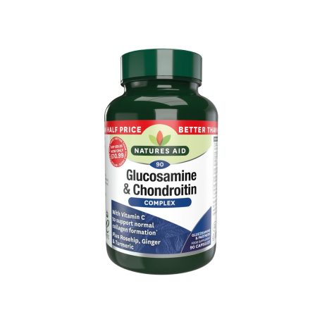 Natures Aid Glucosamine 500mg & Chondroitin 100mg Complex Better Than 1/2 Price! 90 Capsules