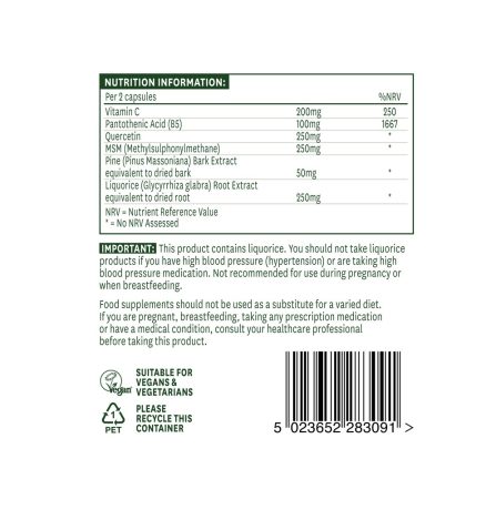 Natures Aid Quercetin Formula 90 Capsules - Image 3