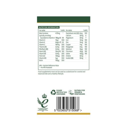 Natures Aid Pregnancy Multi-Vitamins & Minerals 60 Tablets - Image 3
