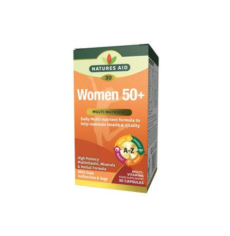 Natures Aid Women's 50+ Multi-Vitamins & Minerals with Superfoods 30 Capsules