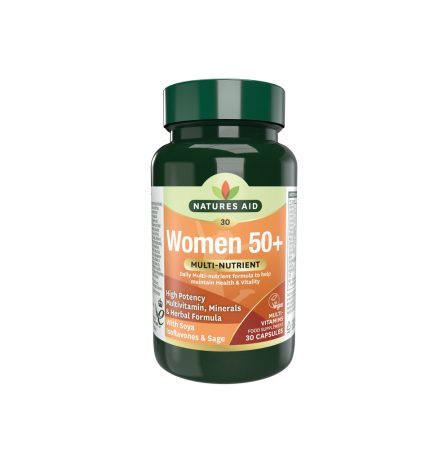 Natures Aid Women's 50+ Multi-Vitamins & Minerals with Superfoods 30 Capsules - Image 2
