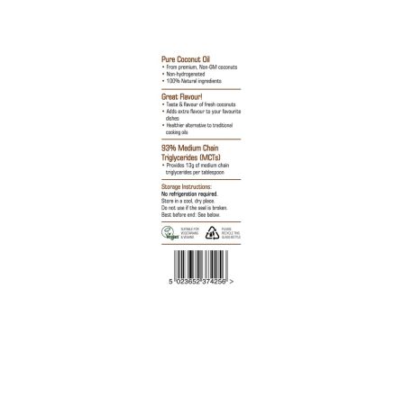 Natures Aid Coconut Oil Liquid 250ml - Image 3