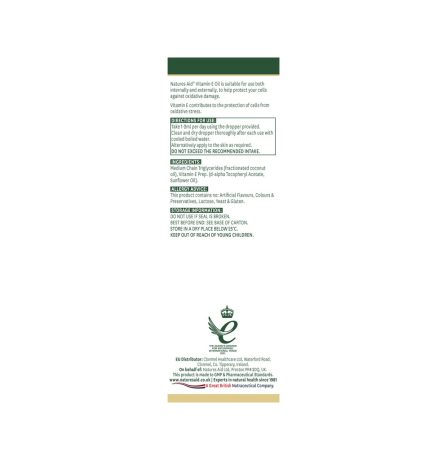 Natures Aid Vitamin E Oil 20,000iu 50ml - Image 2