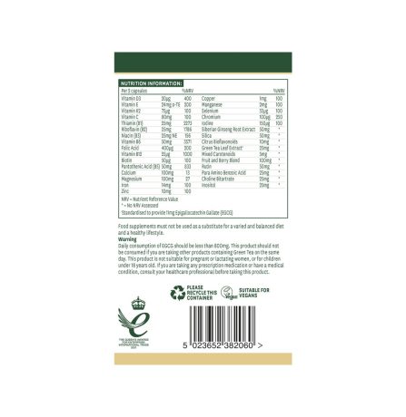 Natures Aid Women's Multi-Vitamins & Minerals with Superfoods 60 Capsules - Image 4
