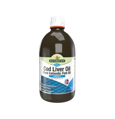 Natures Aid Cod Liver Oil Liquid with Vitamin A & D 500ml