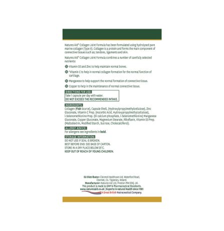 Natures Aid Collagen Joint Formula 60 Capsules - Image 4