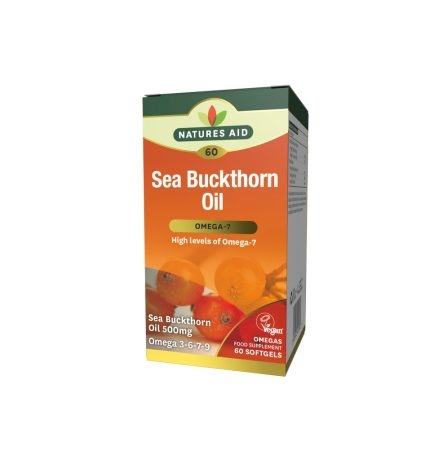 Natures Aid Sea Buckthorn Oil 500mg 60 Softgels