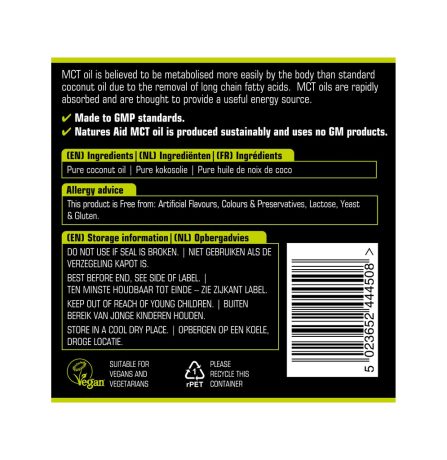 Natures Aid MCT Oil 500ml - Image 3